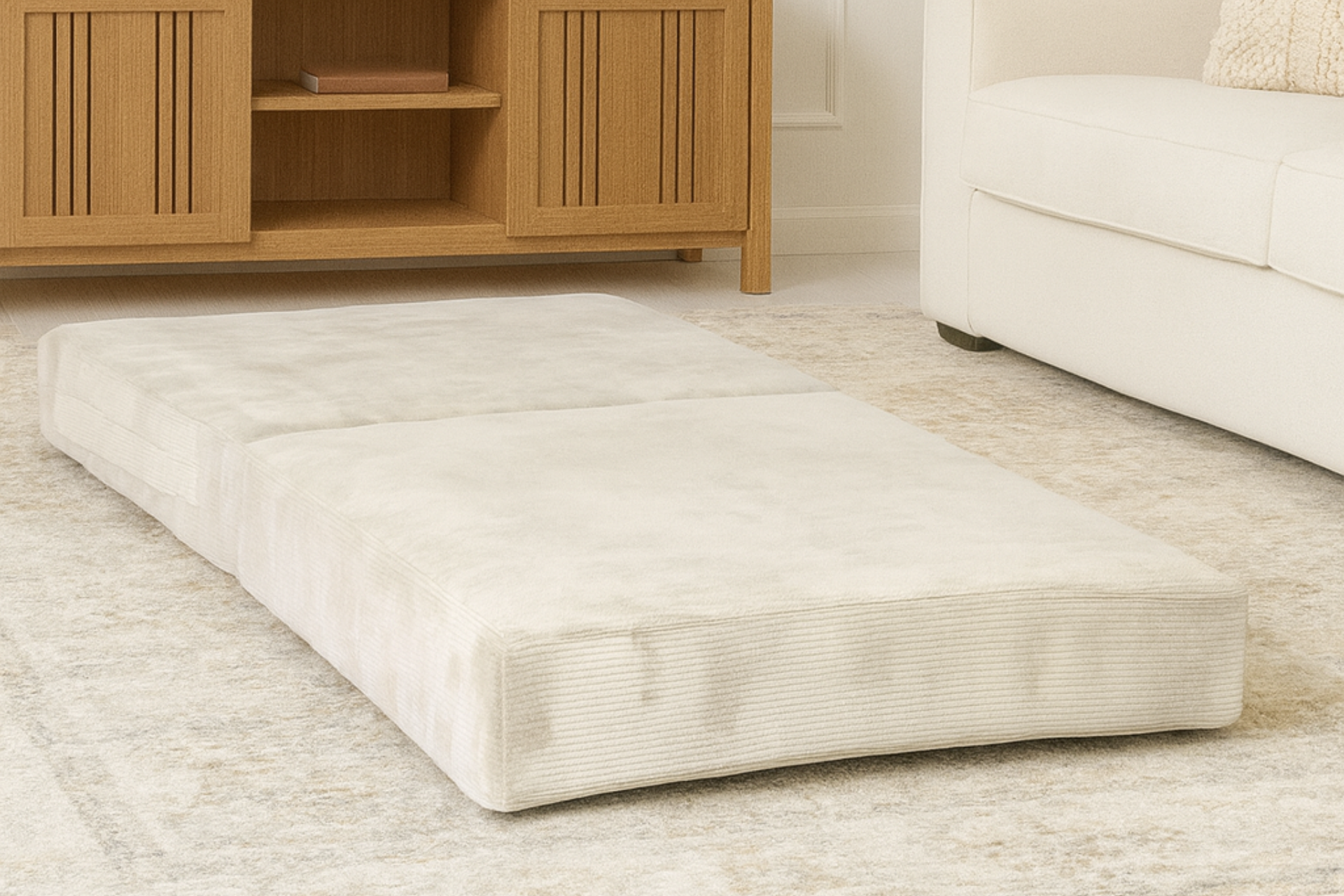 Argimo Luno Minder Katlanır Yatak Kadife Puf