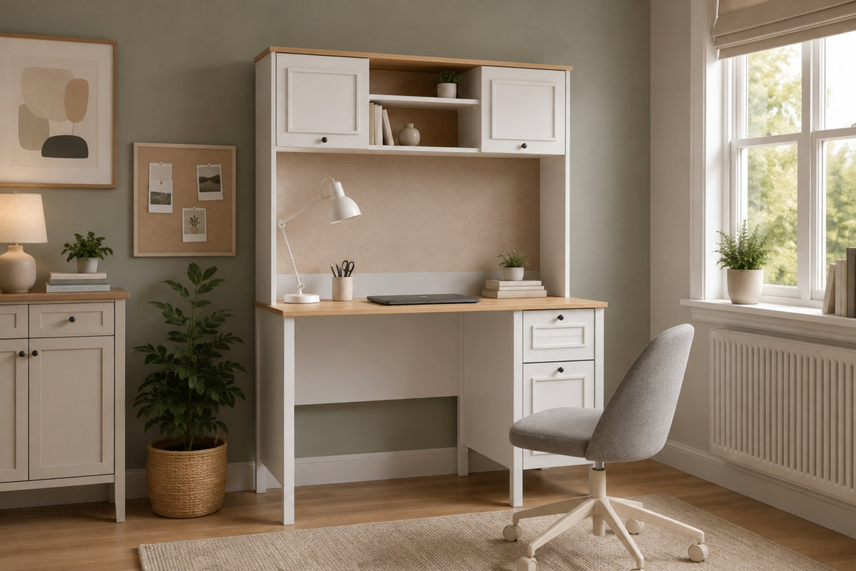 Argimo Talia Raflı Çalışma Masası 65x121x185 cm Açık Gri