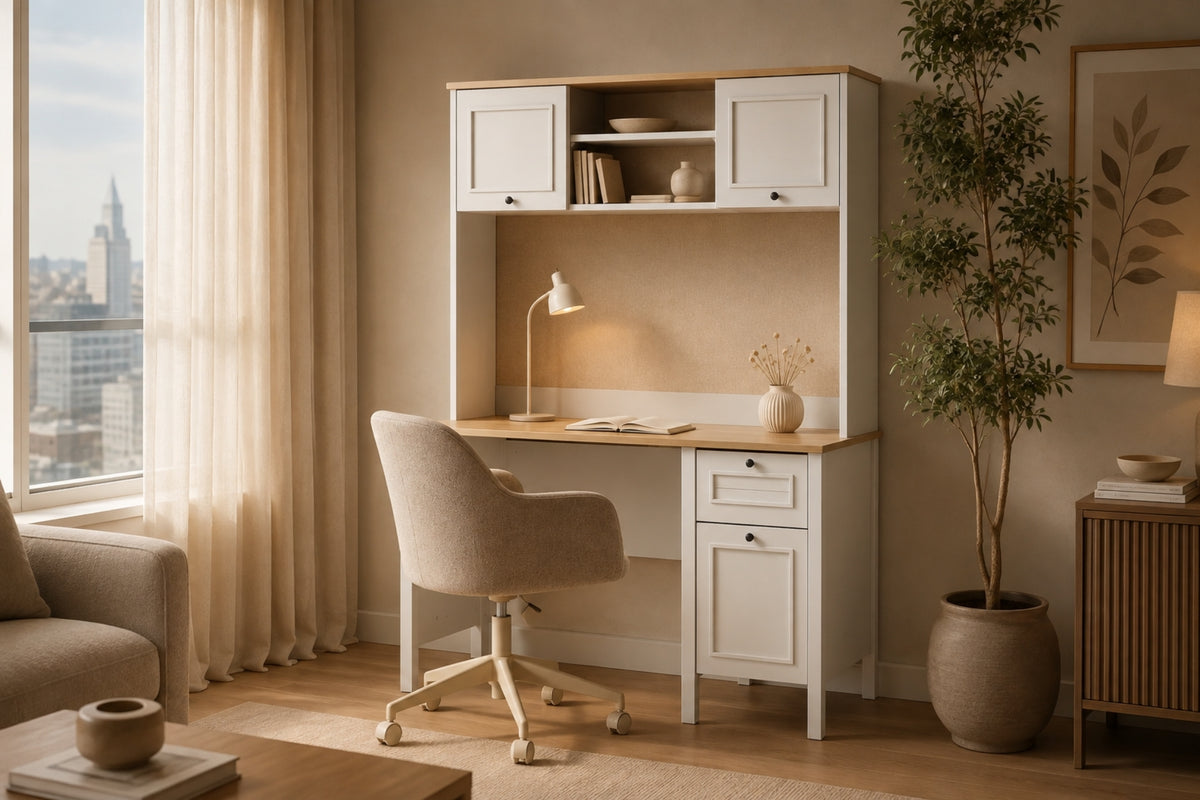 Argimo Talia Raflı Çalışma Masası 65x121x185 cm Açık Gri