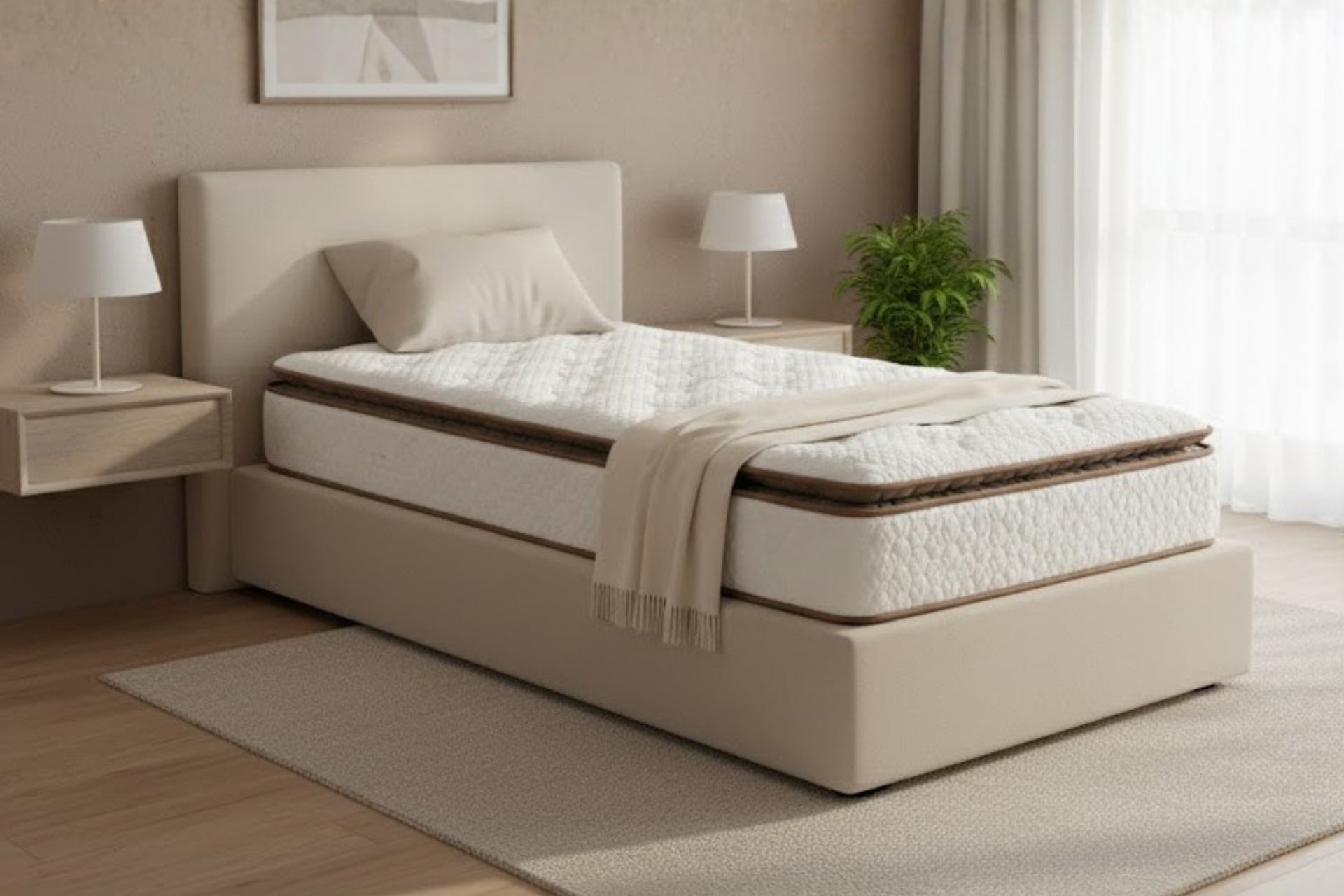 Argimo Cortado Tek Kişilik Pedli Paket Yaylı Yatak 30 cm