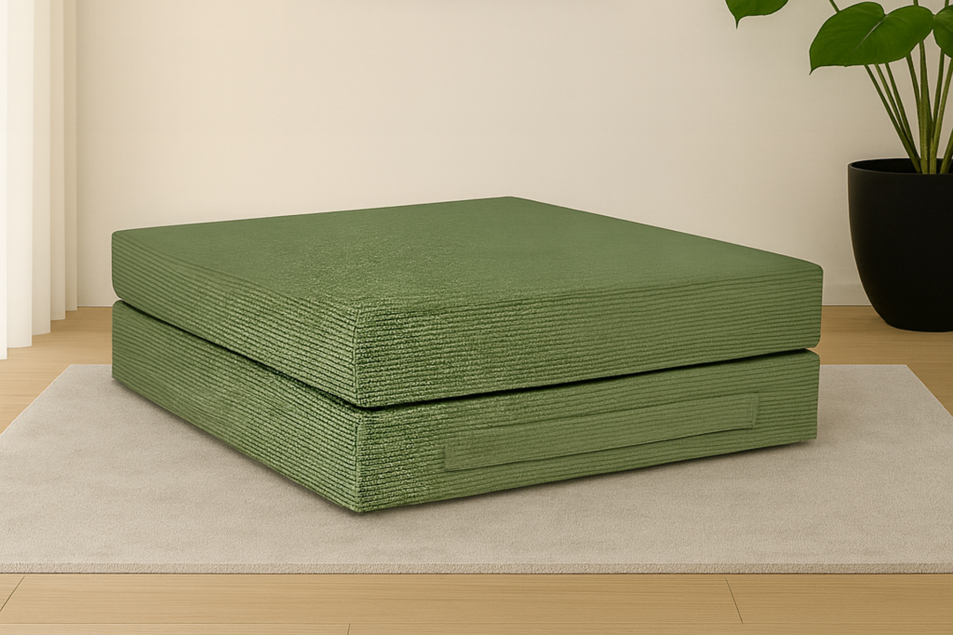 Argimo Luno Minder Katlanır Yatak Kadife Puf