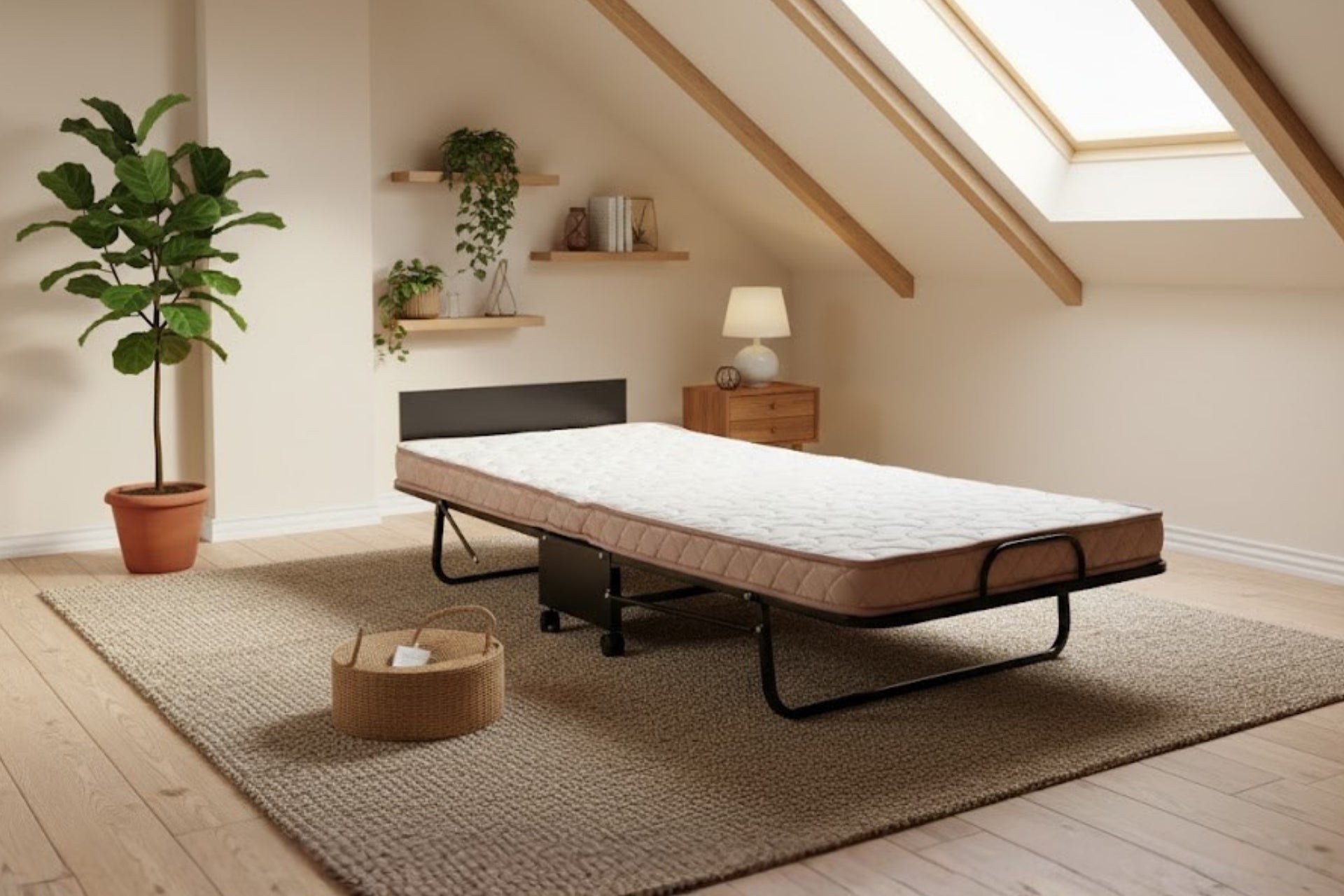 Argimo Miranda Tek Kişilik 90x190 Katlanır Siyah Somya Ek Yatak