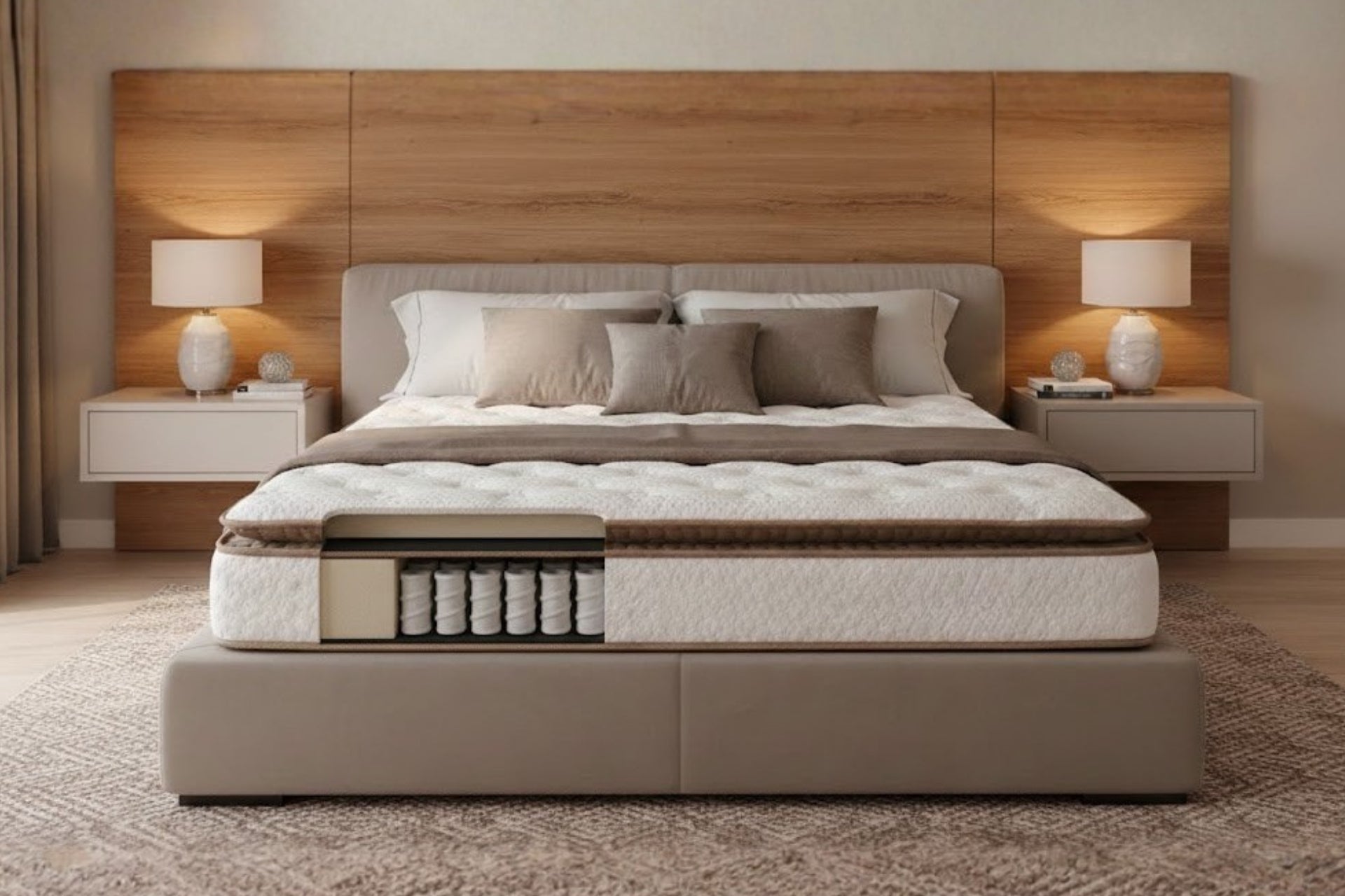 Argimo Cortado Çift Kişilik Pedli Paket Yaylı Yatak 30 cm