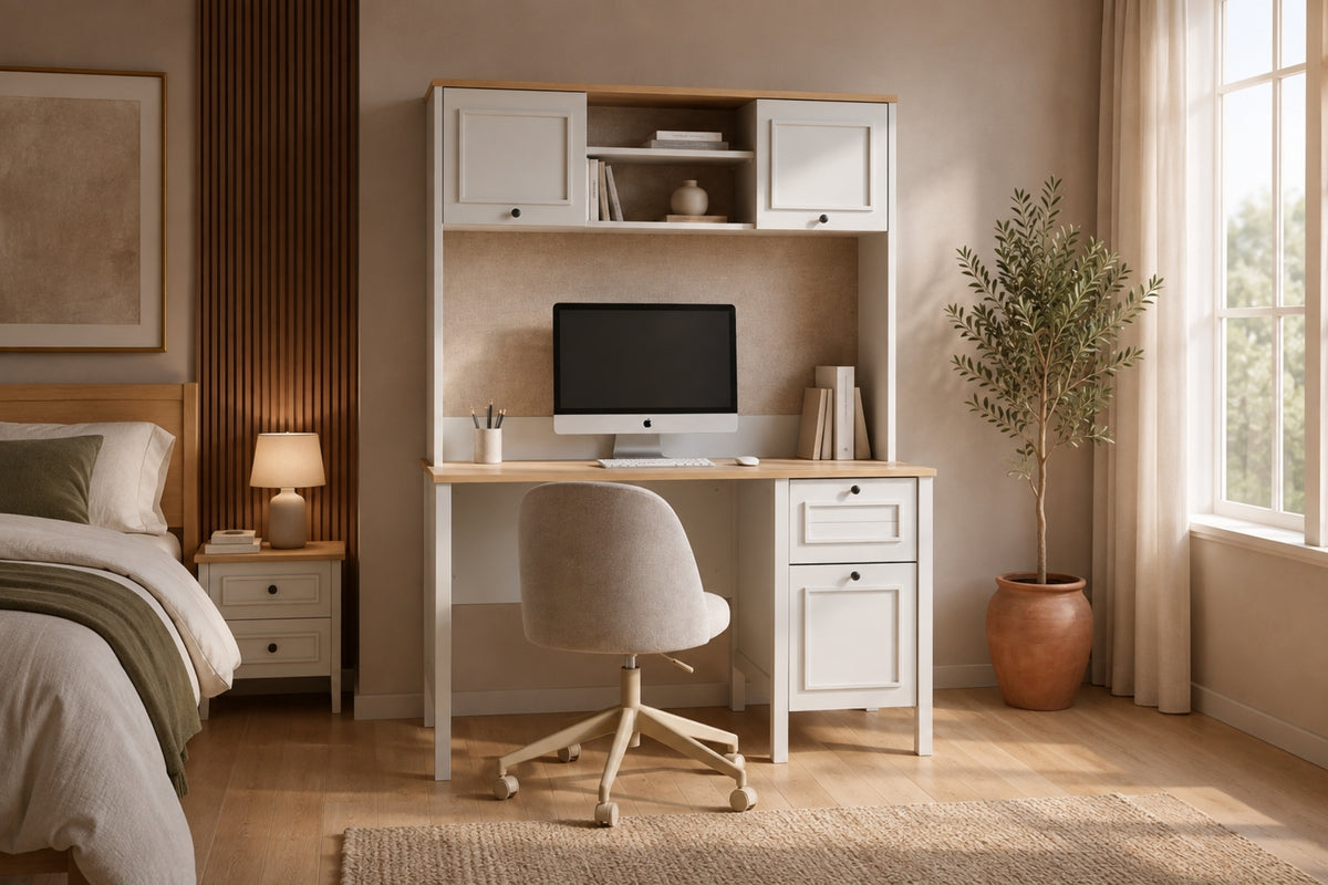 Argimo Talia Raflı Çalışma Masası 65x121x185 cm Açık Gri