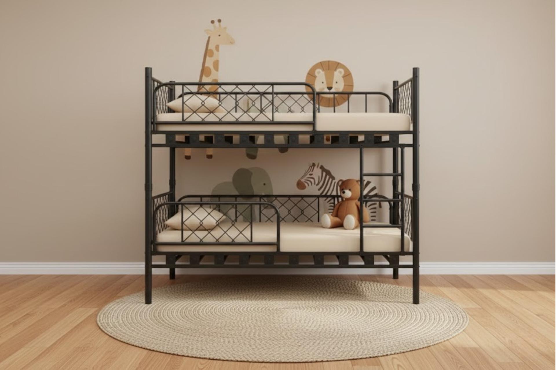 Argimo Metis Çift Katlı Ekstra Korkuluklu Güvenlikli Ranza