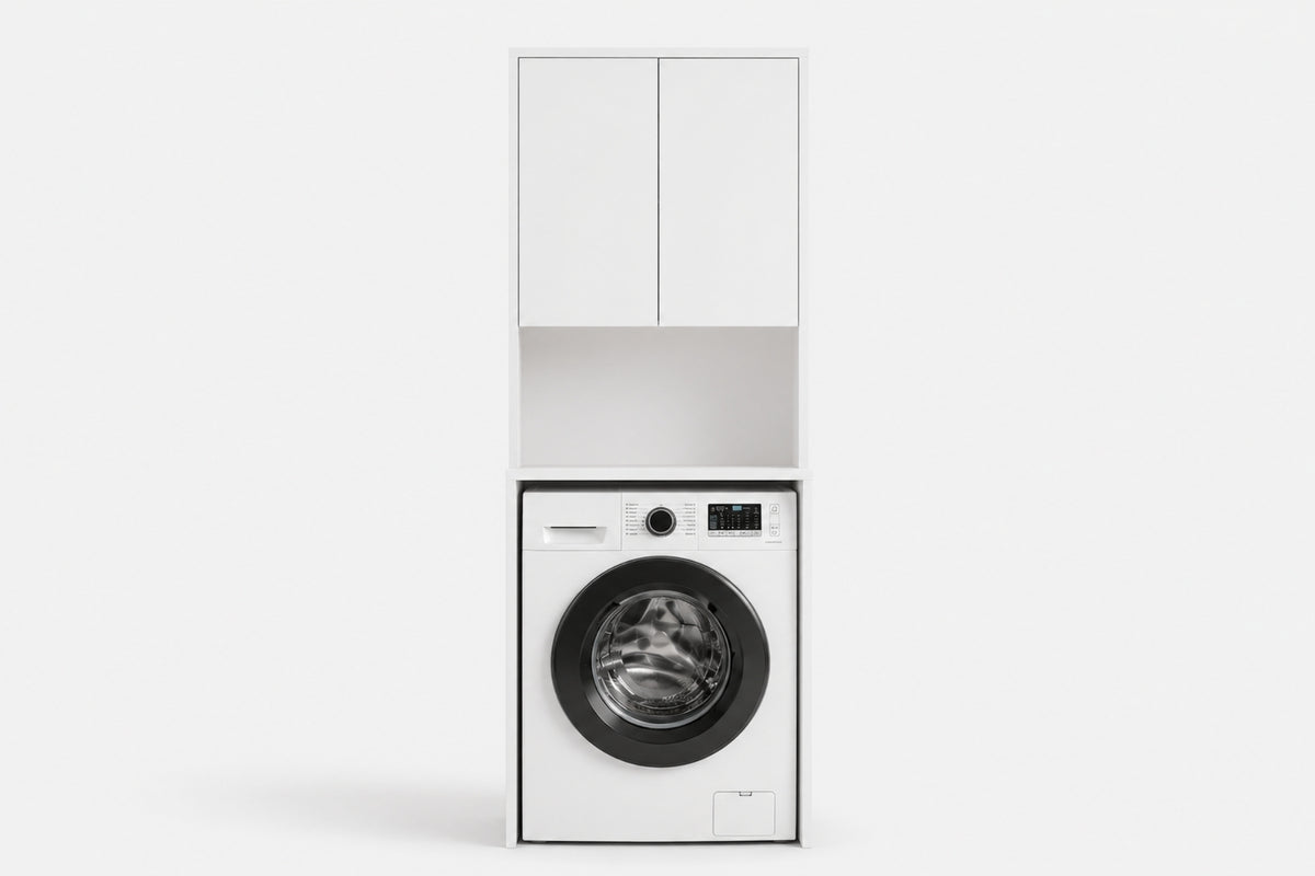 Argimo Senfoni 2 Kapaklı Çamaşır ve Kurutma Makinesi Dolabı 60x67x190 cm
