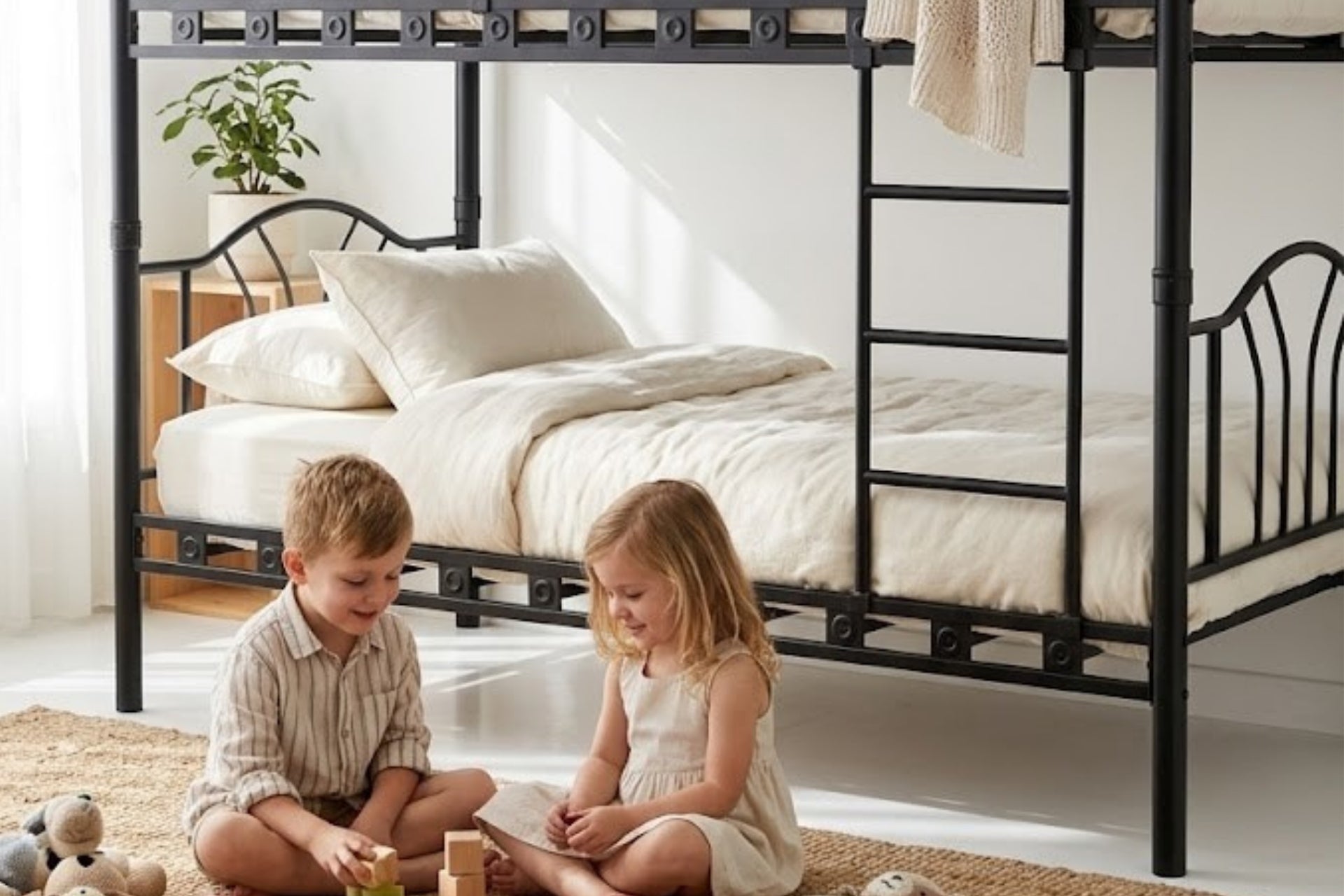 Argimo Bella Genç Çocuk Yatak Odası Metal Ranza ve Karyola
