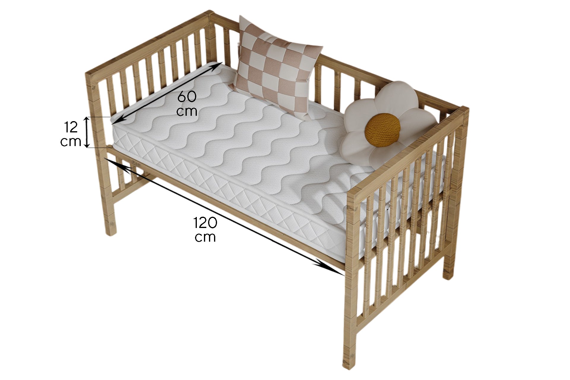 Argimo Alba 10 cm Sünger Bebek Beşik Park Yatağı